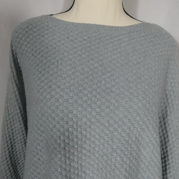 Vila Milano Women's Waffle Knit Pullover Sweater Dolman Sleeves Mint Green - Picture 2 of 8